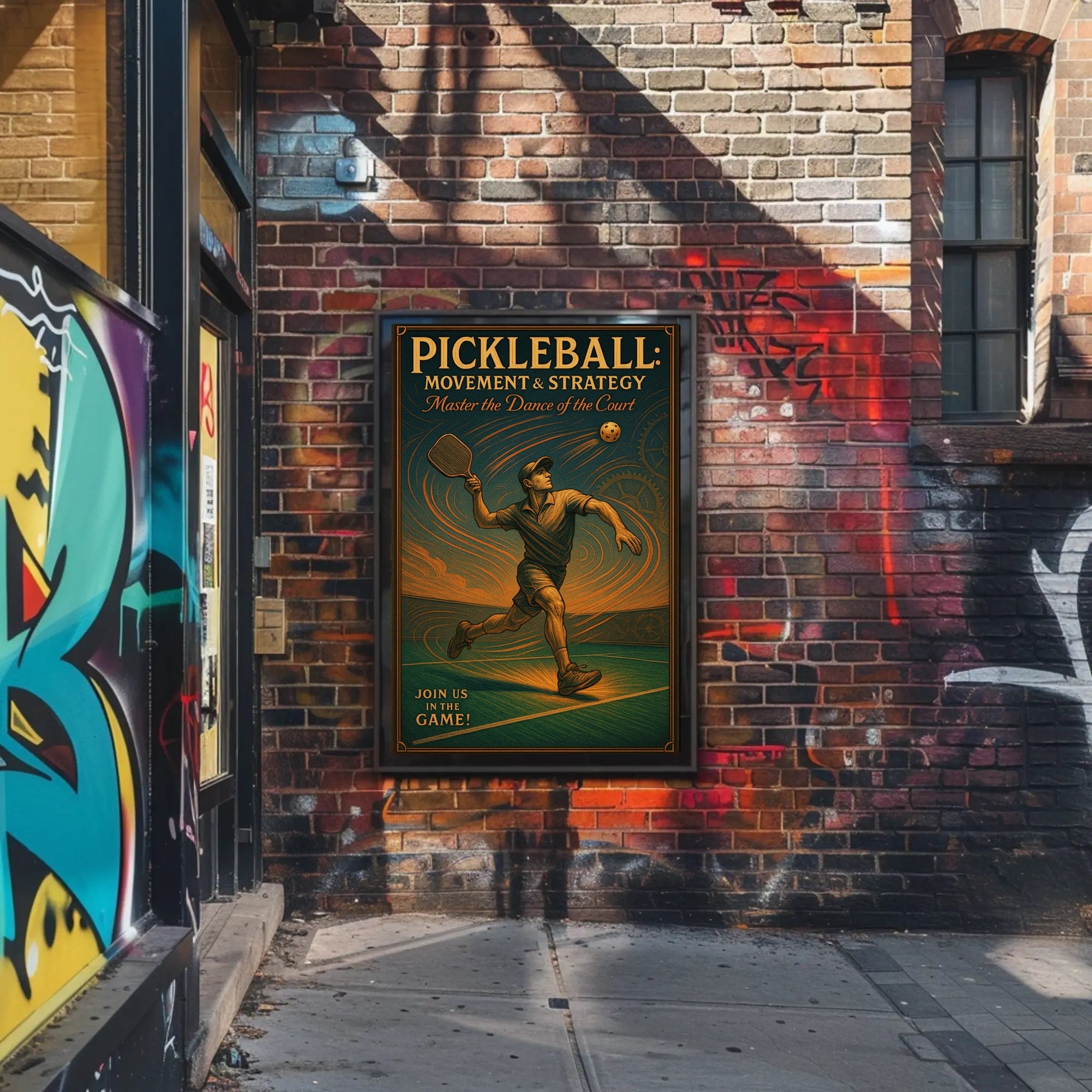 Pickleball Movement Strategy Wall Art Print PosterGoat
