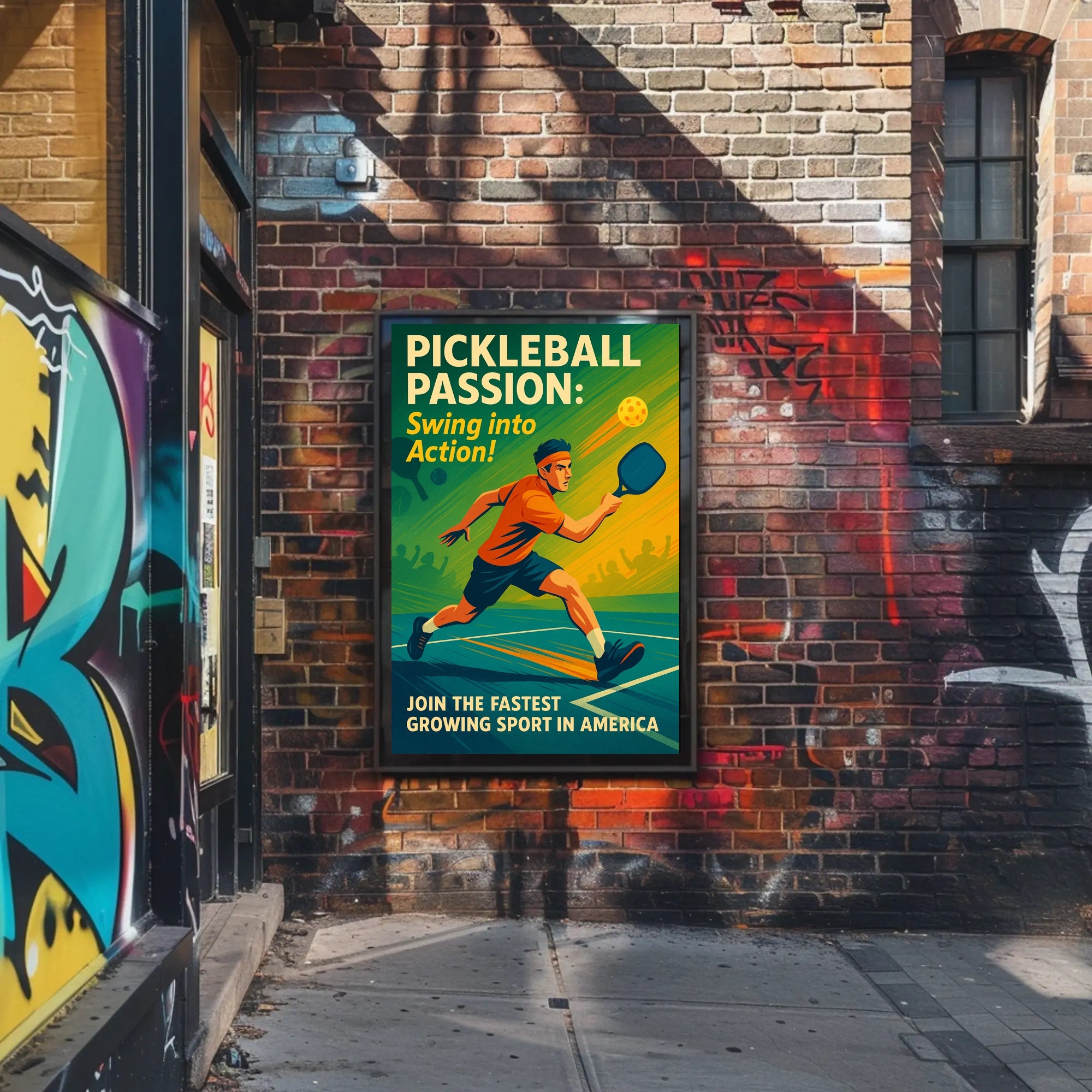 Pickleball Passion Wall Art Print for Sports Lovers PosterGoat