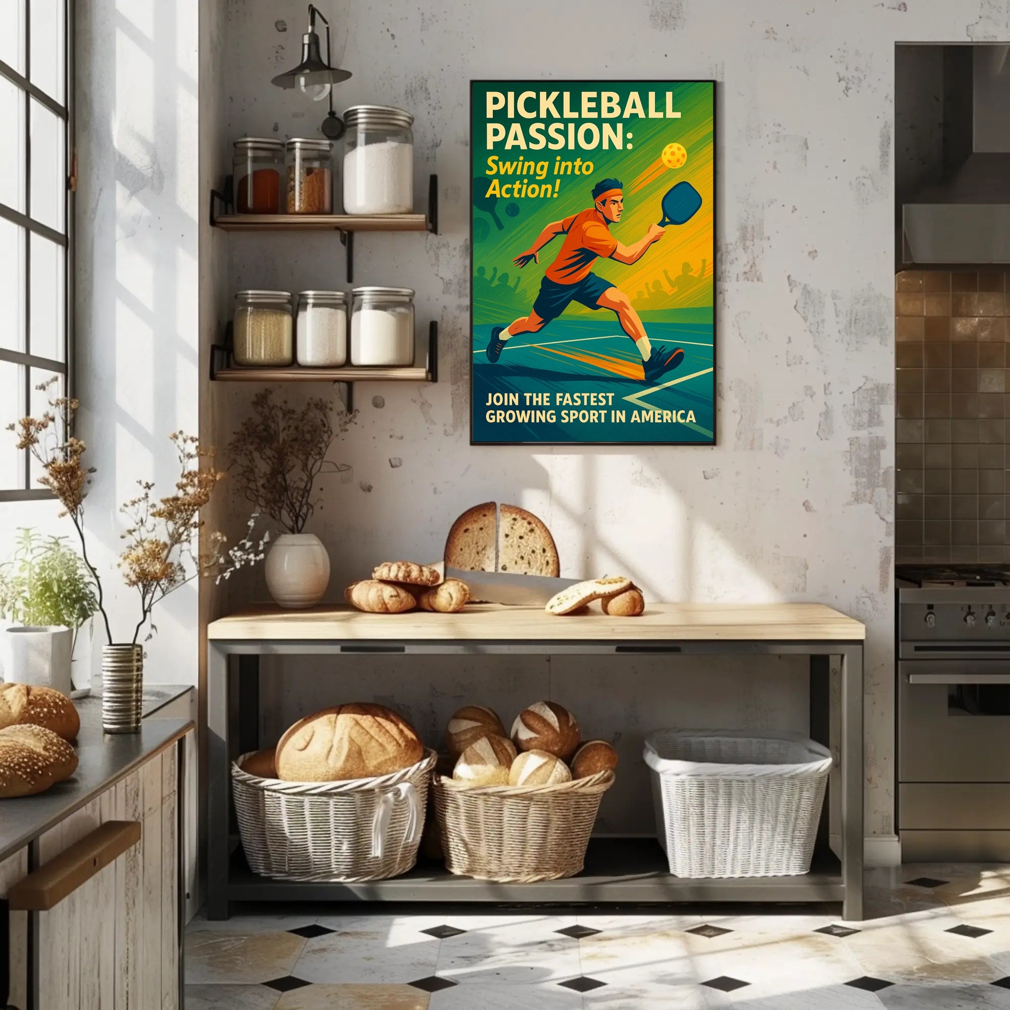 Pickleball Passion Wall Art Print for Sports Lovers PosterGoat