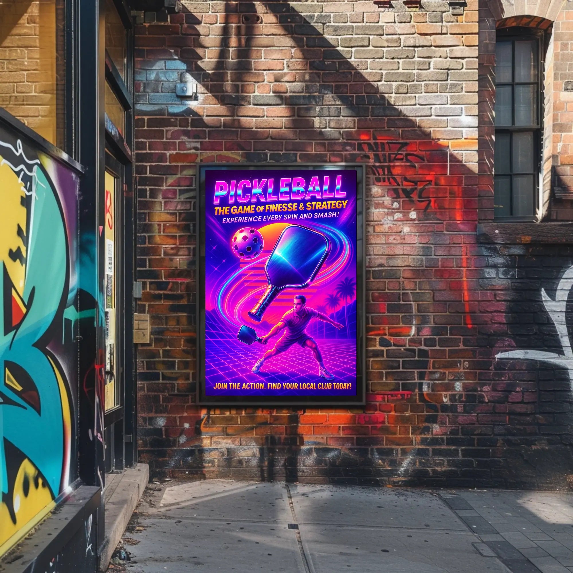 Pickleball The Game of Finesse Strategy Poster PosterGoat