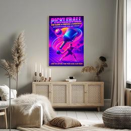 Pickleball The Game of Finesse Strategy Poster PosterGoat