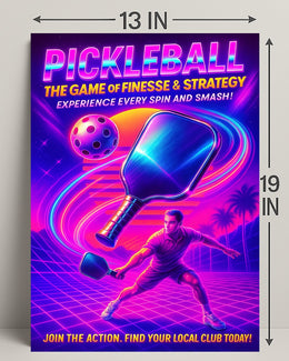 Pickleball The Game of Finesse Strategy Poster PosterGoat