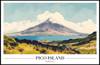 Pico Island Landscape Travel Poster PosterGoat