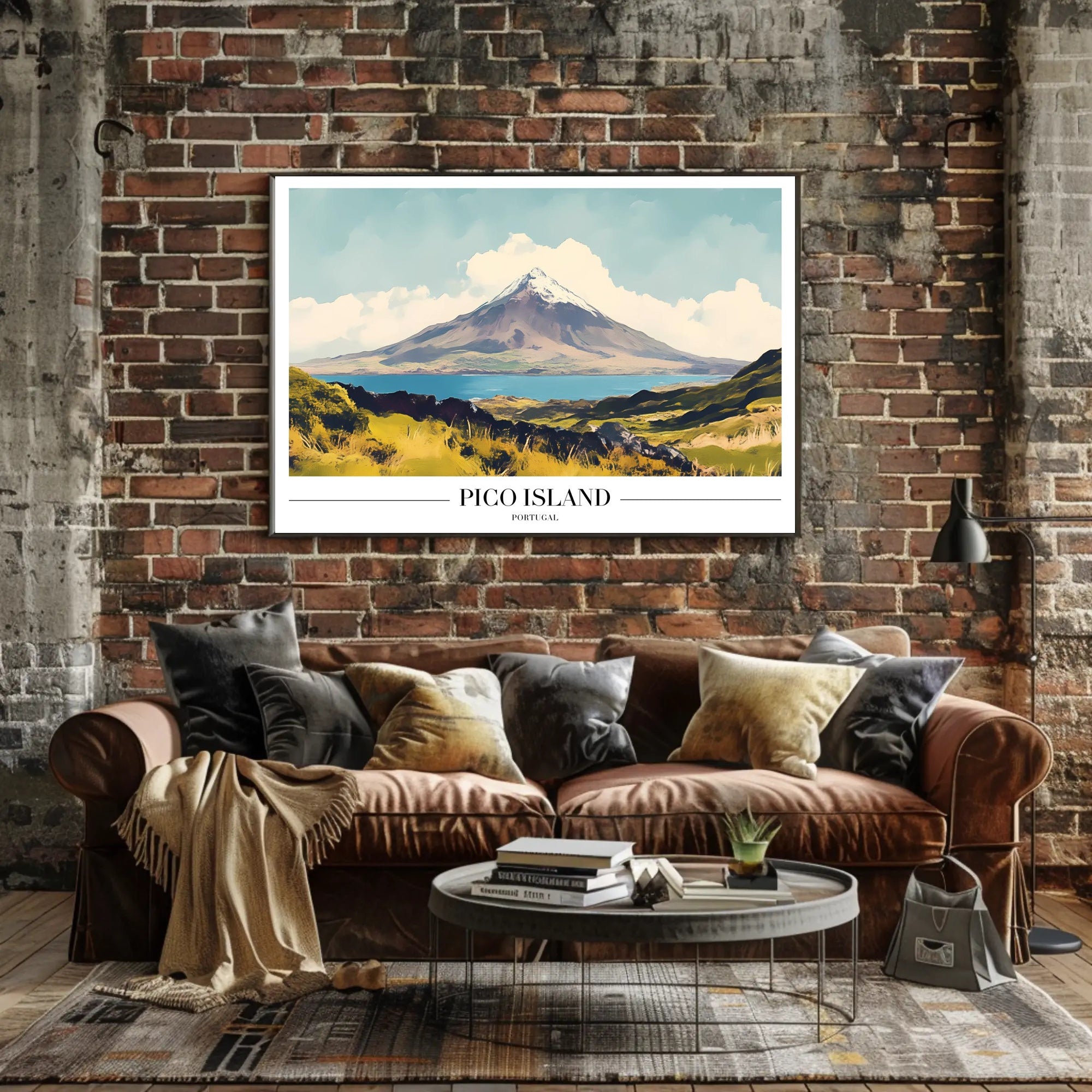 Pico Island Landscape Travel Poster PosterGoat