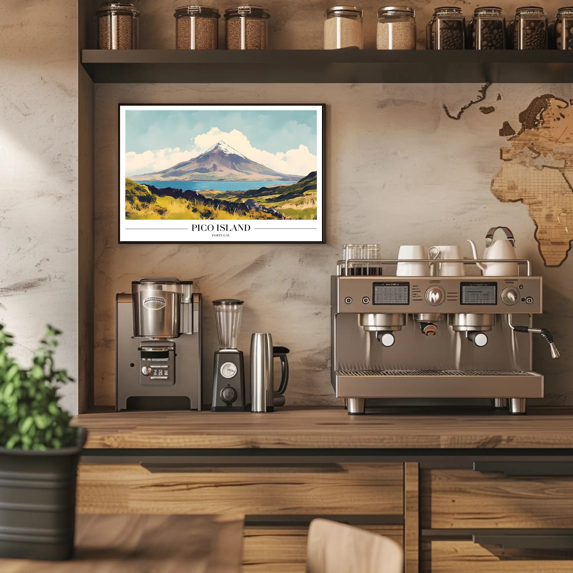 Pico Island Landscape Travel Poster PosterGoat