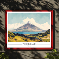 Pico Island Landscape Travel Poster PosterGoat
