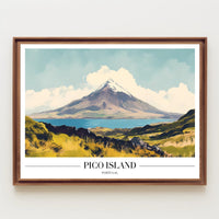 Pico Island Landscape Travel Poster PosterGoat