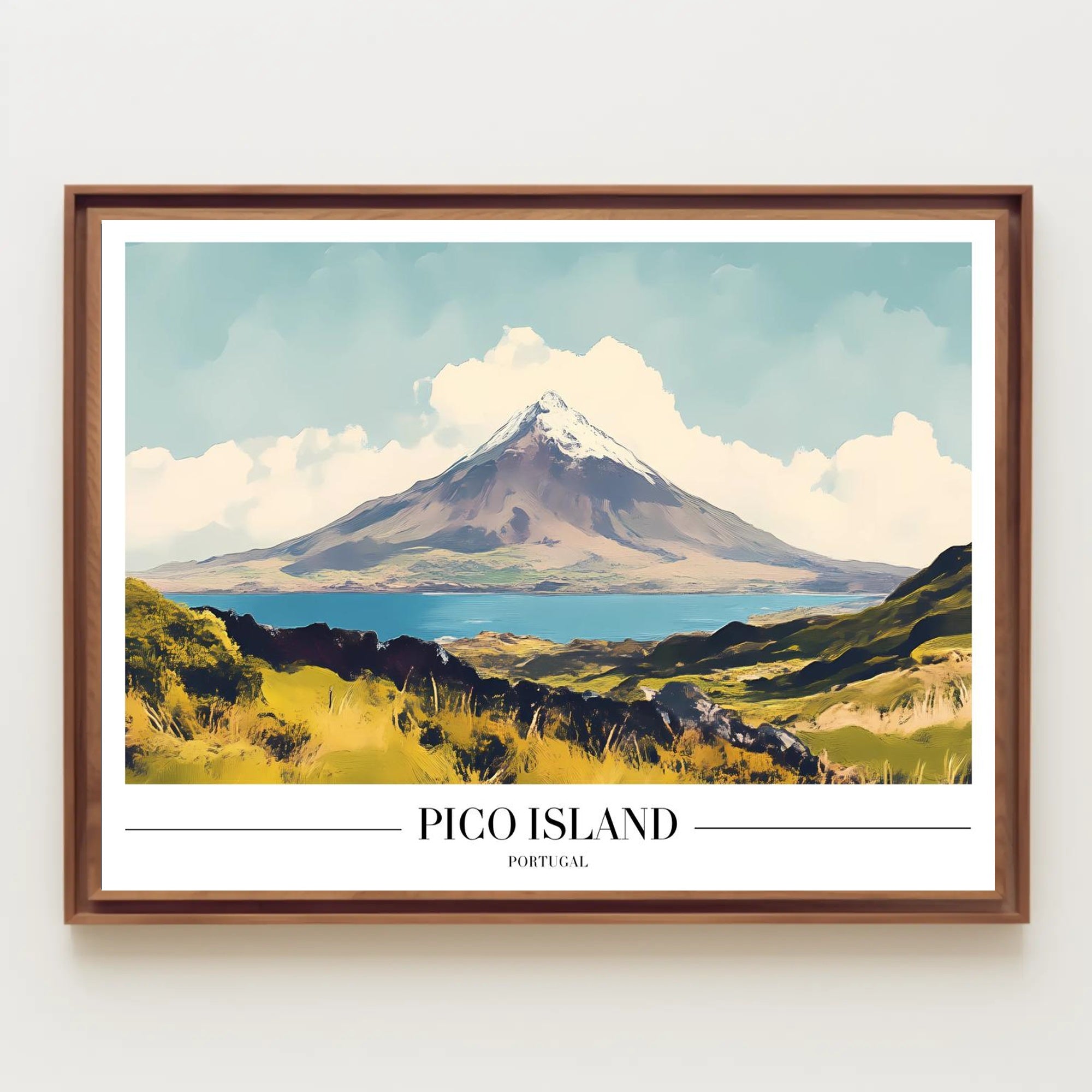 Pico Island Landscape Travel Poster PosterGoat