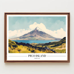 Pico Island Landscape Travel Poster PosterGoat