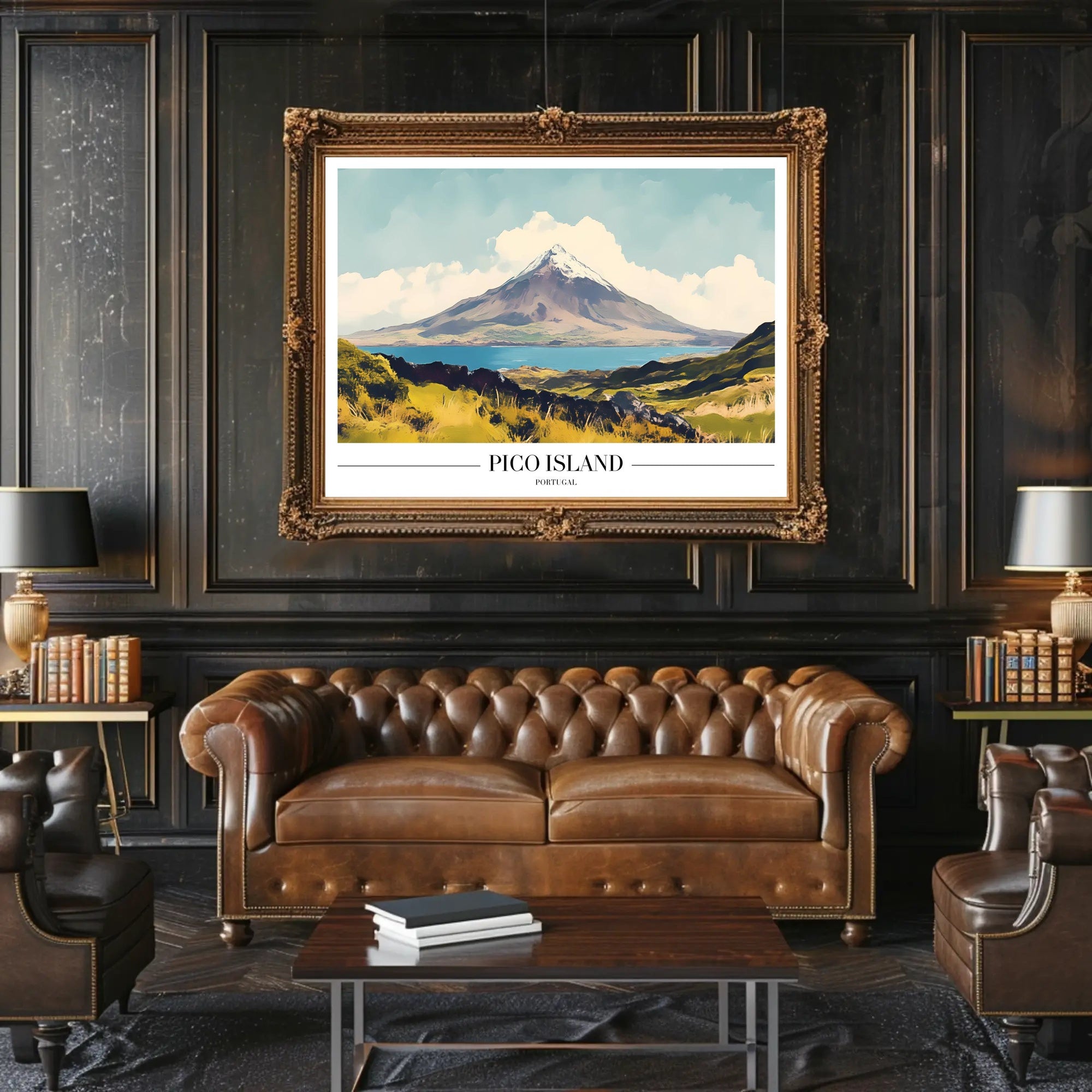 Pico Island Landscape Travel Poster PosterGoat
