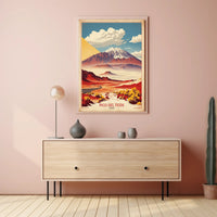Pico del Teide Illustrated Landscape Travel Poster PosterGoat