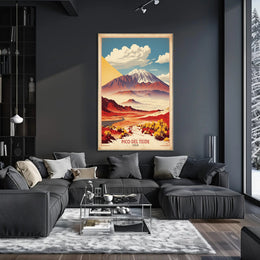 Pico del Teide Illustrated Landscape Travel Poster PosterGoat