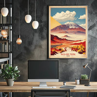 Pico del Teide Illustrated Landscape Travel Poster PosterGoat