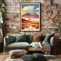 Pico del Teide Illustrated Landscape Travel Poster PosterGoat