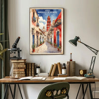 Picturesque Amealco de Bonfil Street Scene Travel Poster PosterGoat