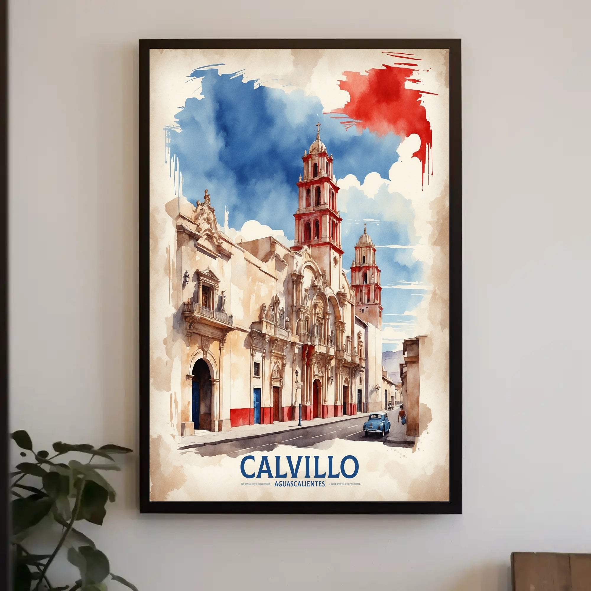 Picturesque Calvillo Church Cultural or Heritage Poster PosterGoat