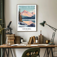 Picturesque Canadian Mountains Landscape Travel Poster PosterGoat