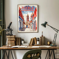 Picturesque Chignahuapan Watercolor Travel Poster PosterGoat