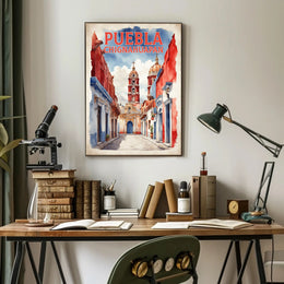 Picturesque Chignahuapan Watercolor Travel Poster PosterGoat