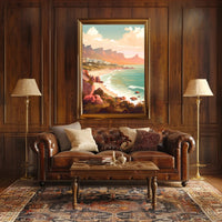Picturesque Coastal Scene: Relaxed Vibes Travel Poster PosterGoat