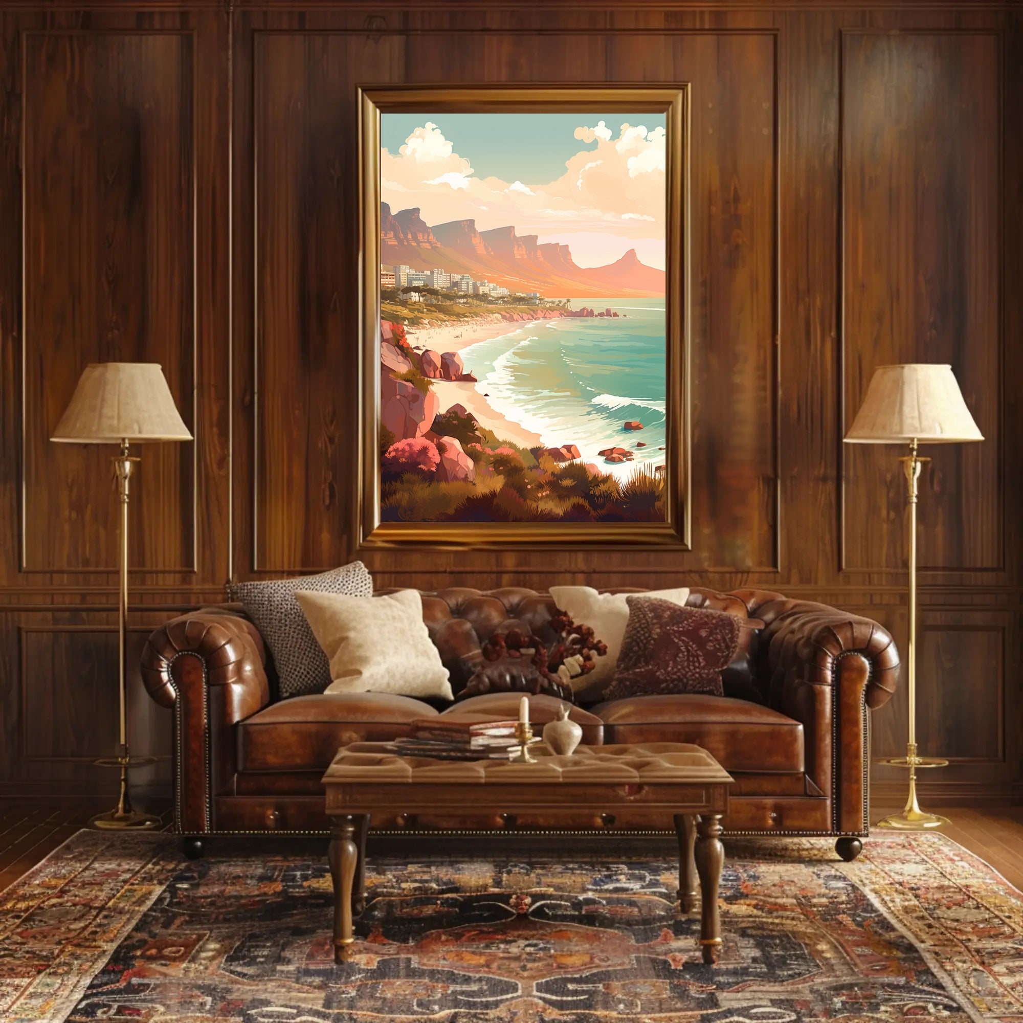 Picturesque Coastal Scene: Relaxed Vibes Travel Poster PosterGoat
