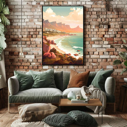 Picturesque Coastal Scene: Relaxed Vibes Travel Poster PosterGoat