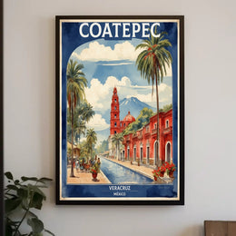 Picturesque Coatepec Scene Travel Poster PosterGoat