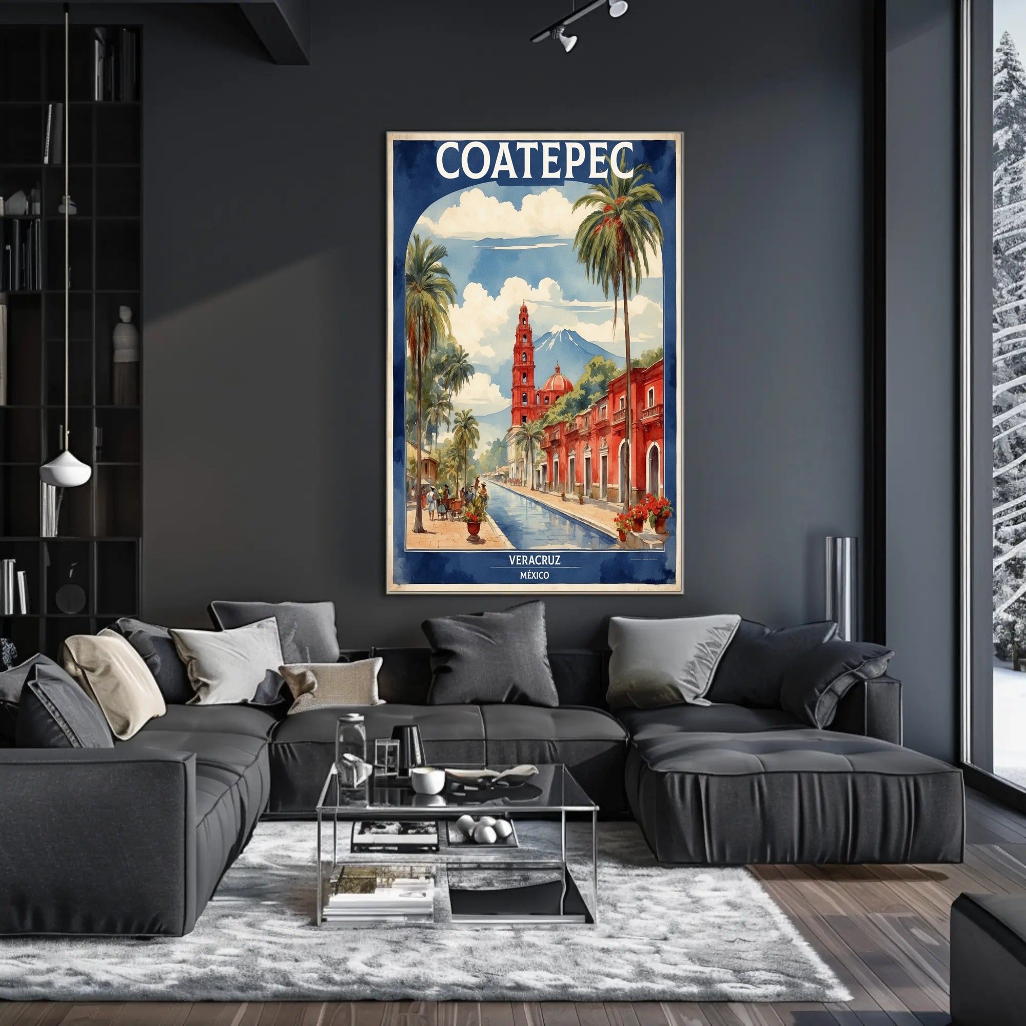 Picturesque Coatepec Scene Travel Poster PosterGoat