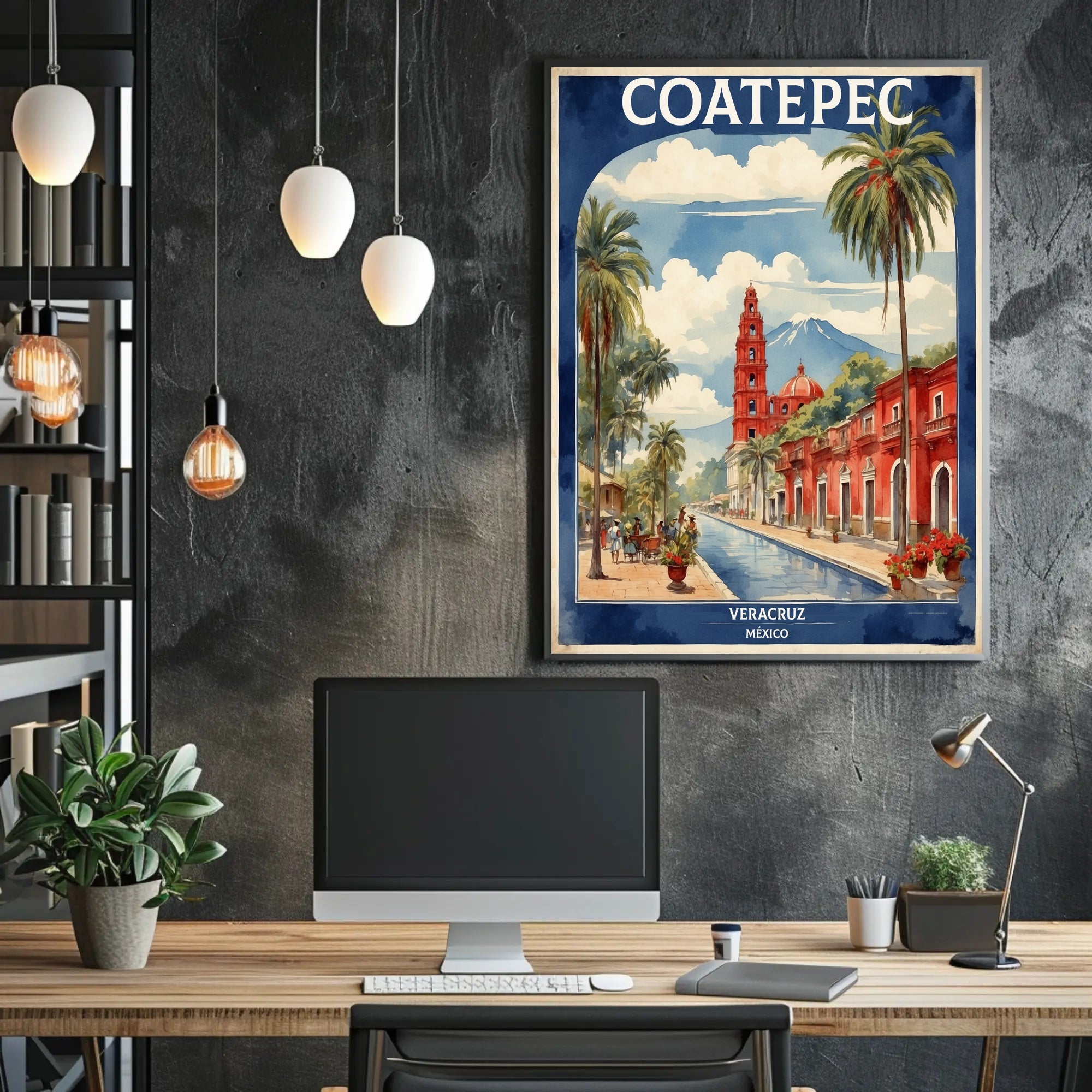 Picturesque Coatepec Scene Travel Poster PosterGoat