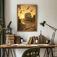 Picturesque Colosseum at Sunset Travel Poster PosterGoat