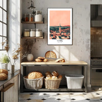 Picturesque Cork Cityscape with Church Spire Urban or Cityscape Poster PosterGoat