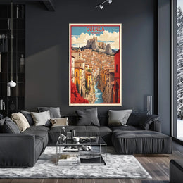 Picturesque Cuenca Cityscape Travel Poster PosterGoat