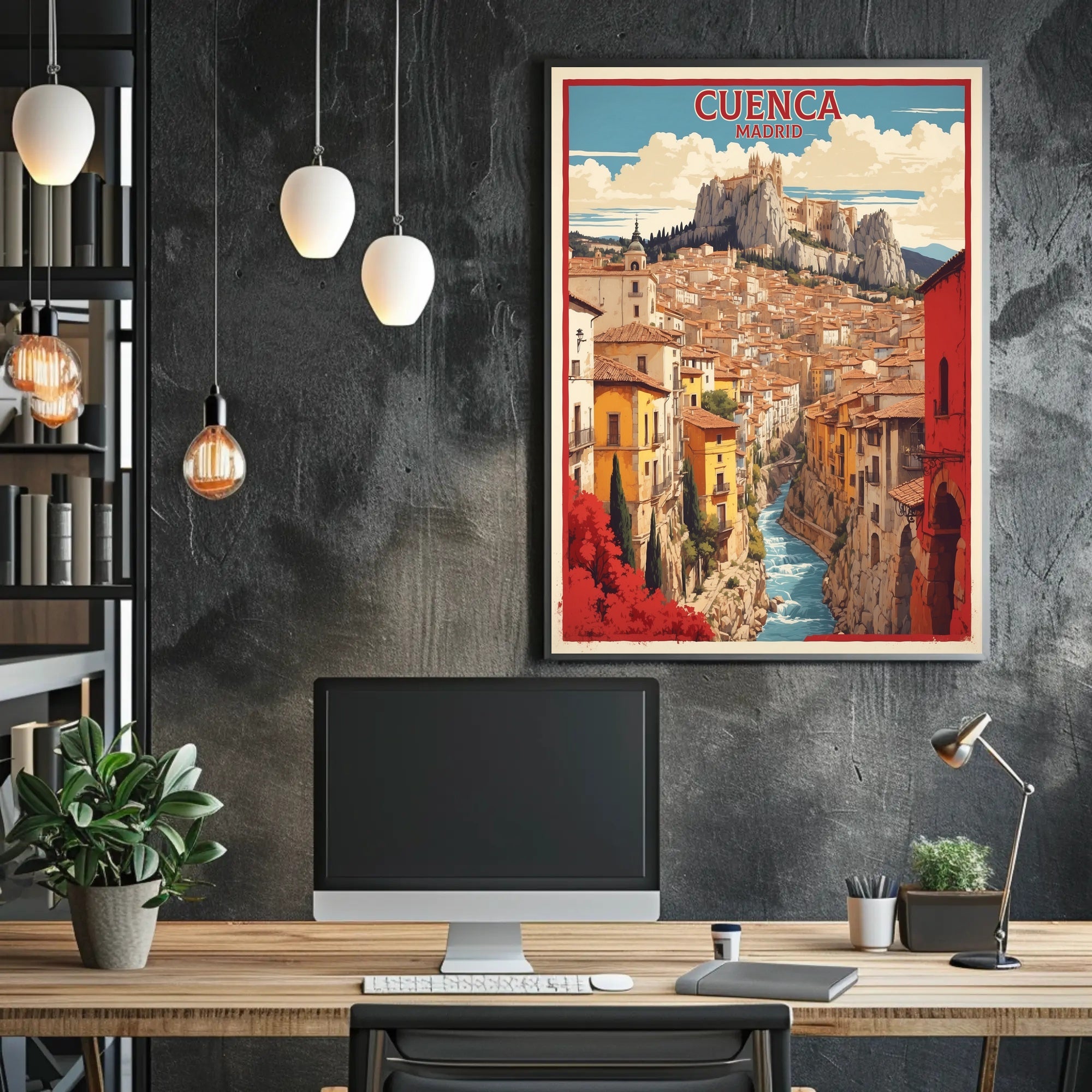 Picturesque Cuenca Cityscape Travel Poster PosterGoat