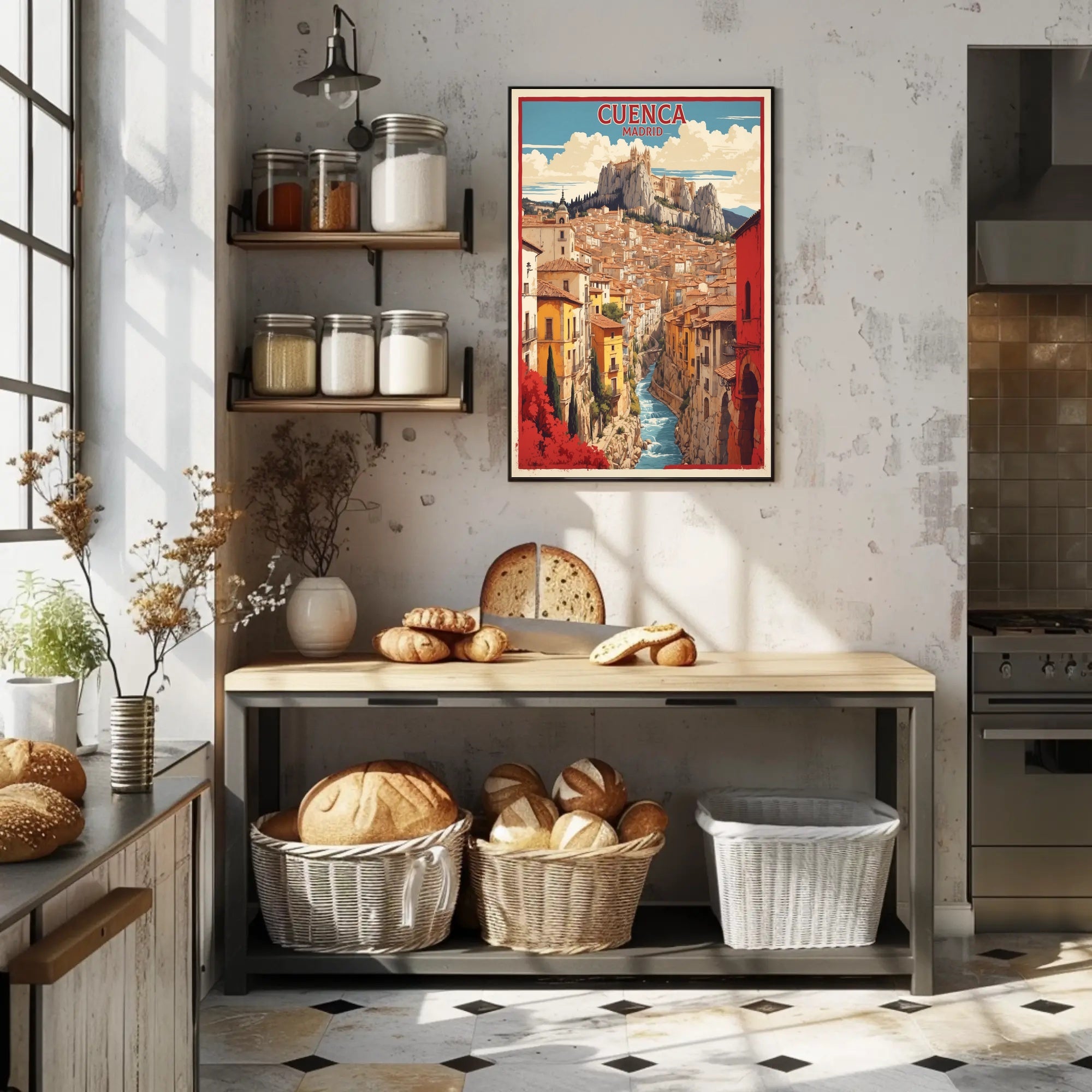 Picturesque Cuenca Cityscape Travel Poster PosterGoat
