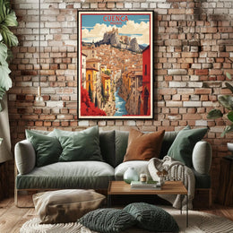 Picturesque Cuenca Cityscape Travel Poster PosterGoat