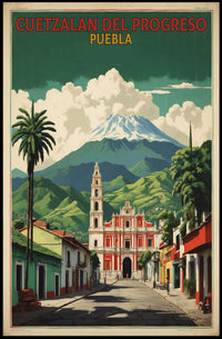 Picturesque Cuetzalan Puebla Travel Poster PosterGoat