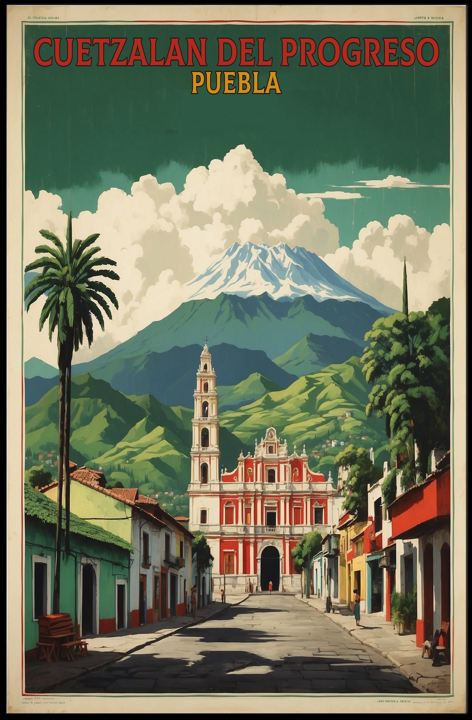 Picturesque Cuetzalan Puebla Travel Poster PosterGoat