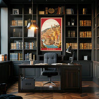 Picturesque Girona River View: Urban or Cityscape Poster PosterGoat