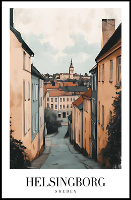 Picturesque Helsingborg Street Art Urban or Cityscape Poster PosterGoat