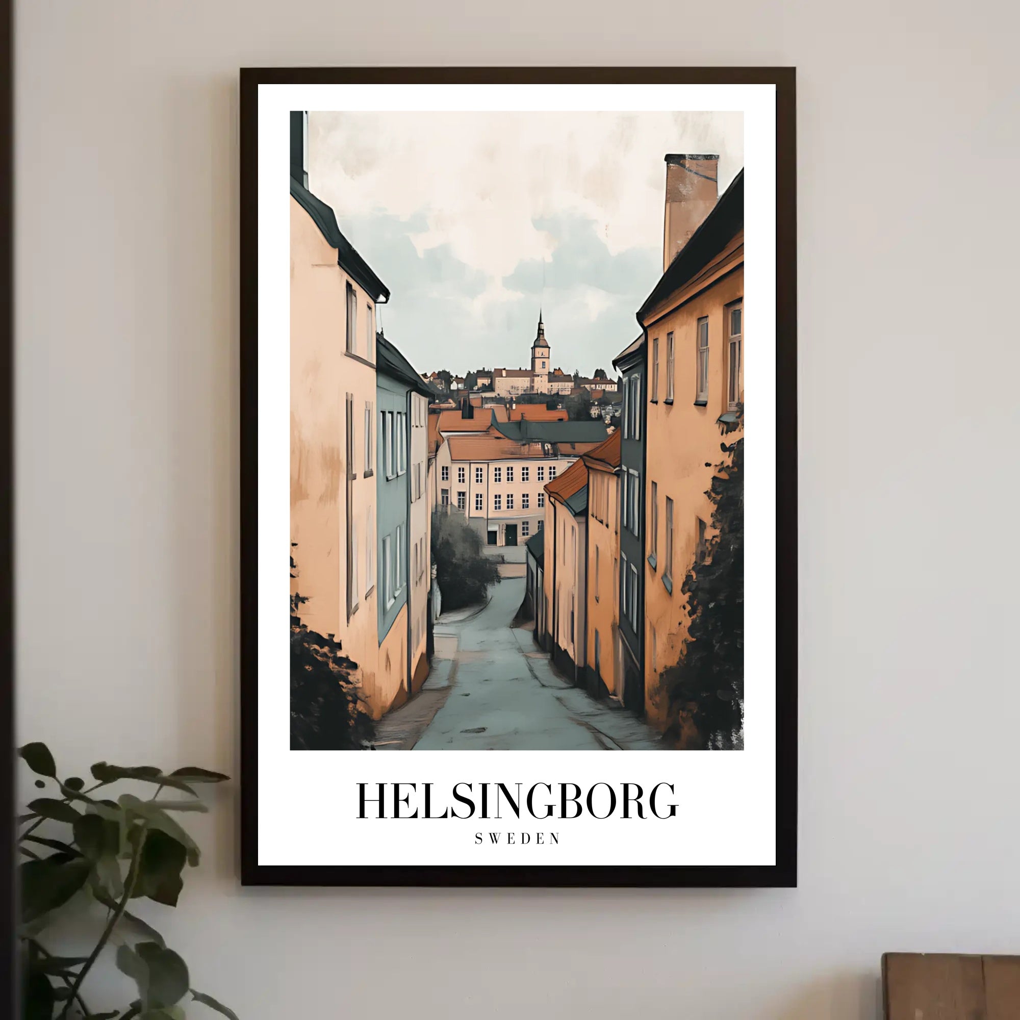 Picturesque Helsingborg Street Art Urban or Cityscape Poster PosterGoat