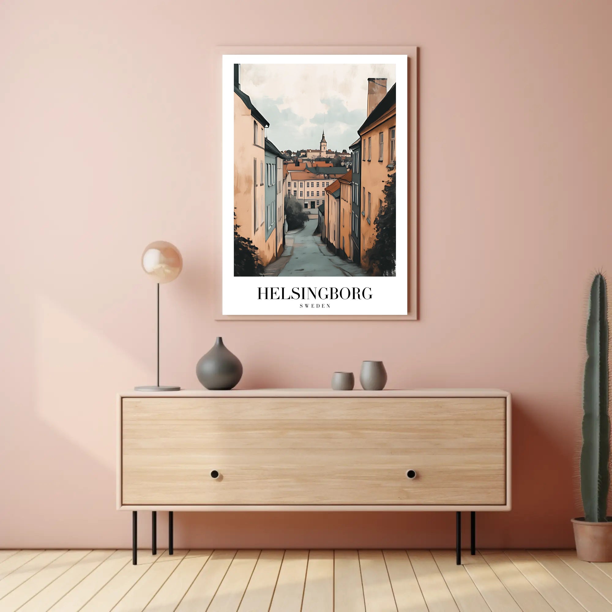 Picturesque Helsingborg Street Art Urban or Cityscape Poster PosterGoat