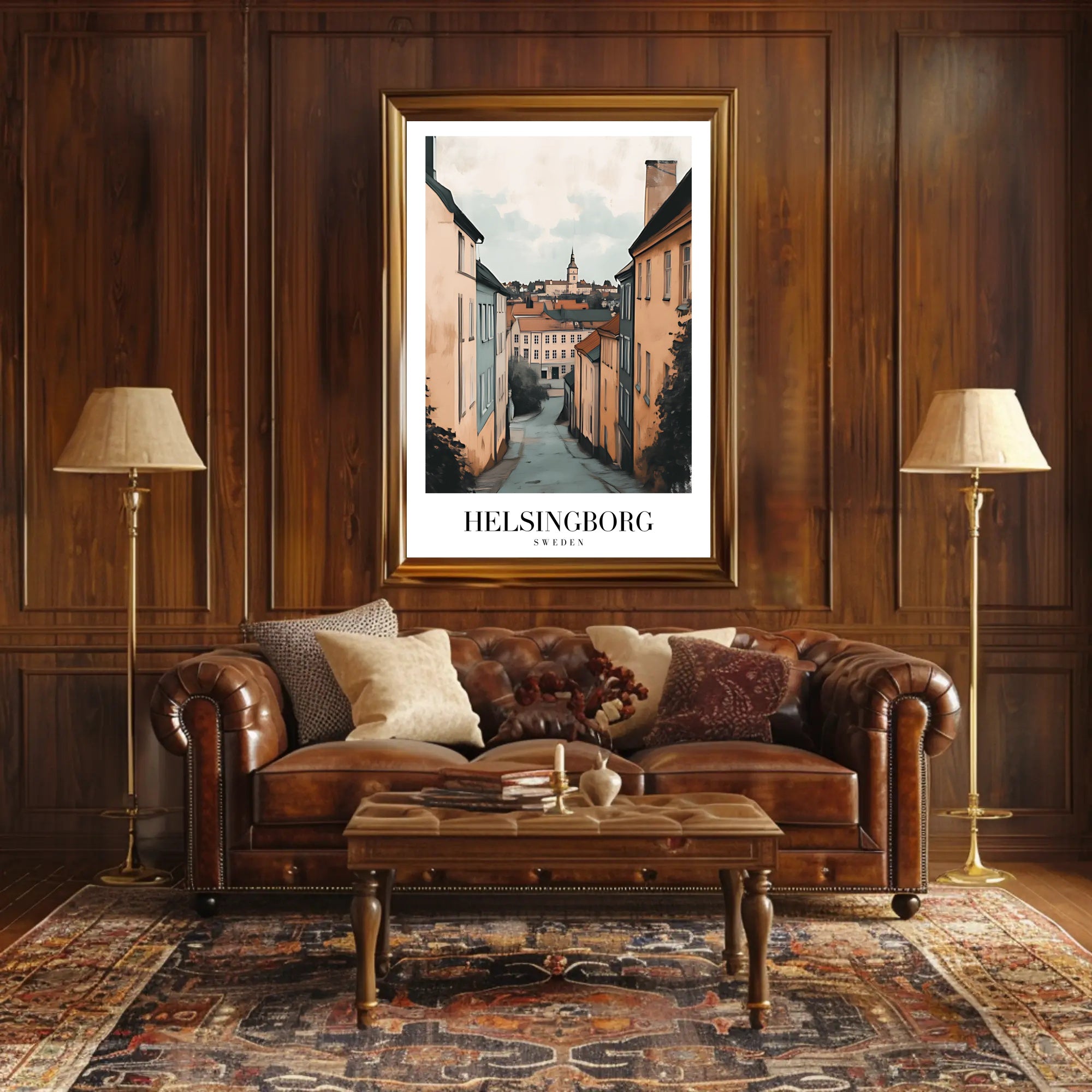 Picturesque Helsingborg Street Art Urban or Cityscape Poster PosterGoat