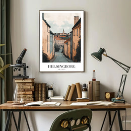 Picturesque Helsingborg Street Art Urban or Cityscape Poster PosterGoat