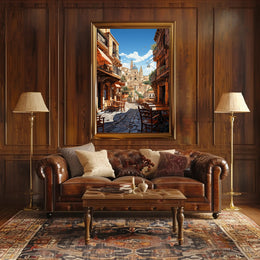 Picturesque Italian Village Scene Travel Poster PosterGoat