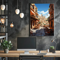 Picturesque Italian Village Scene Travel Poster PosterGoat