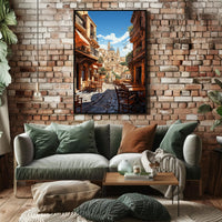 Picturesque Italian Village Scene Travel Poster PosterGoat
