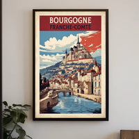 Picturesque Medieval Town Travel Poster PosterGoat