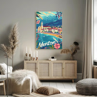 Picturesque Menton Seaside Travel Poster PosterGoat