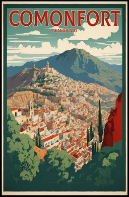 Picturesque Mexican Townscape: Comonfort Cultural or Heritage Poster PosterGoat