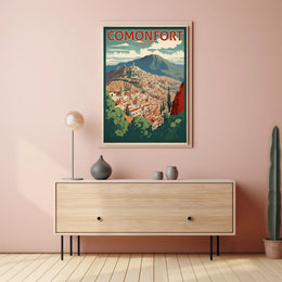 Picturesque Mexican Townscape: Comonfort Cultural or Heritage Poster PosterGoat